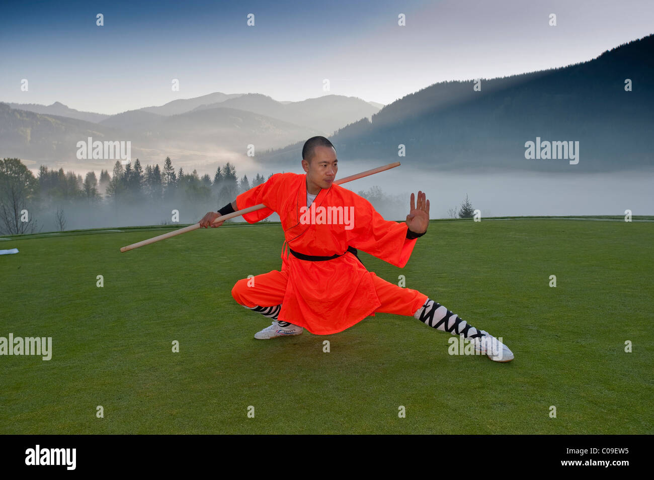 Shaolin monk Stock Photo