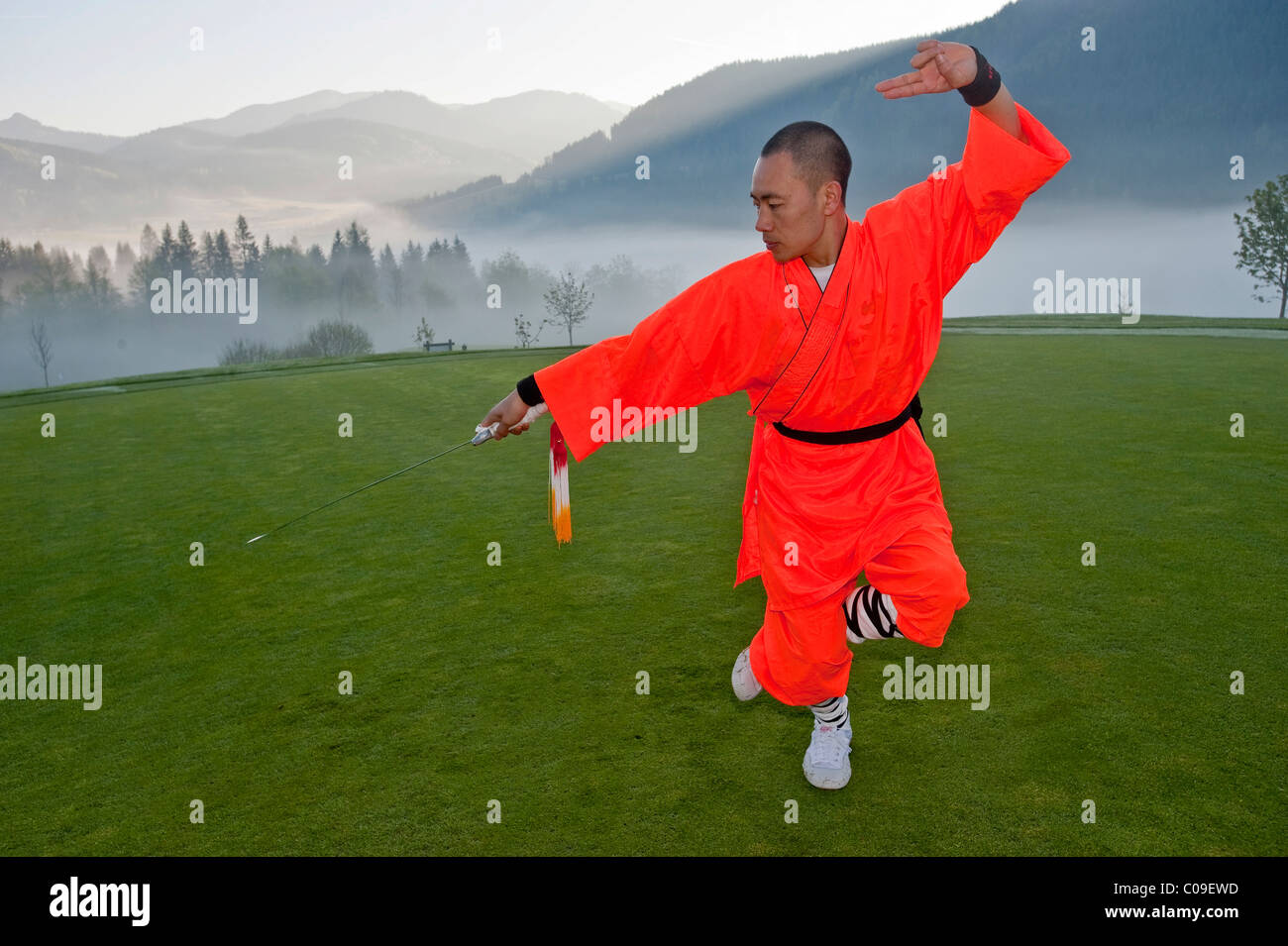 Shaolin monk Stock Photo