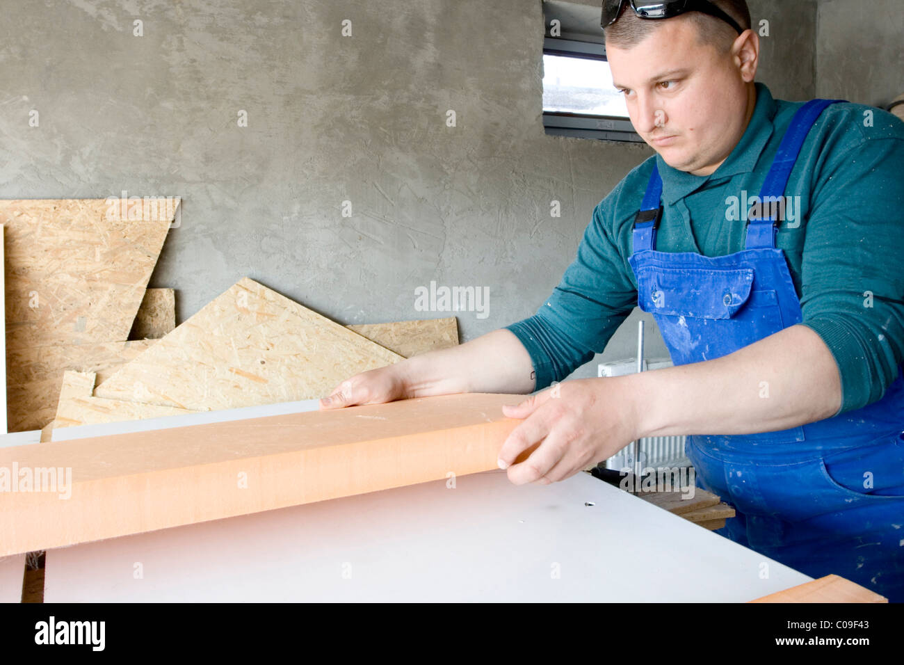 processing the architectural element for decoration window Stock Photo