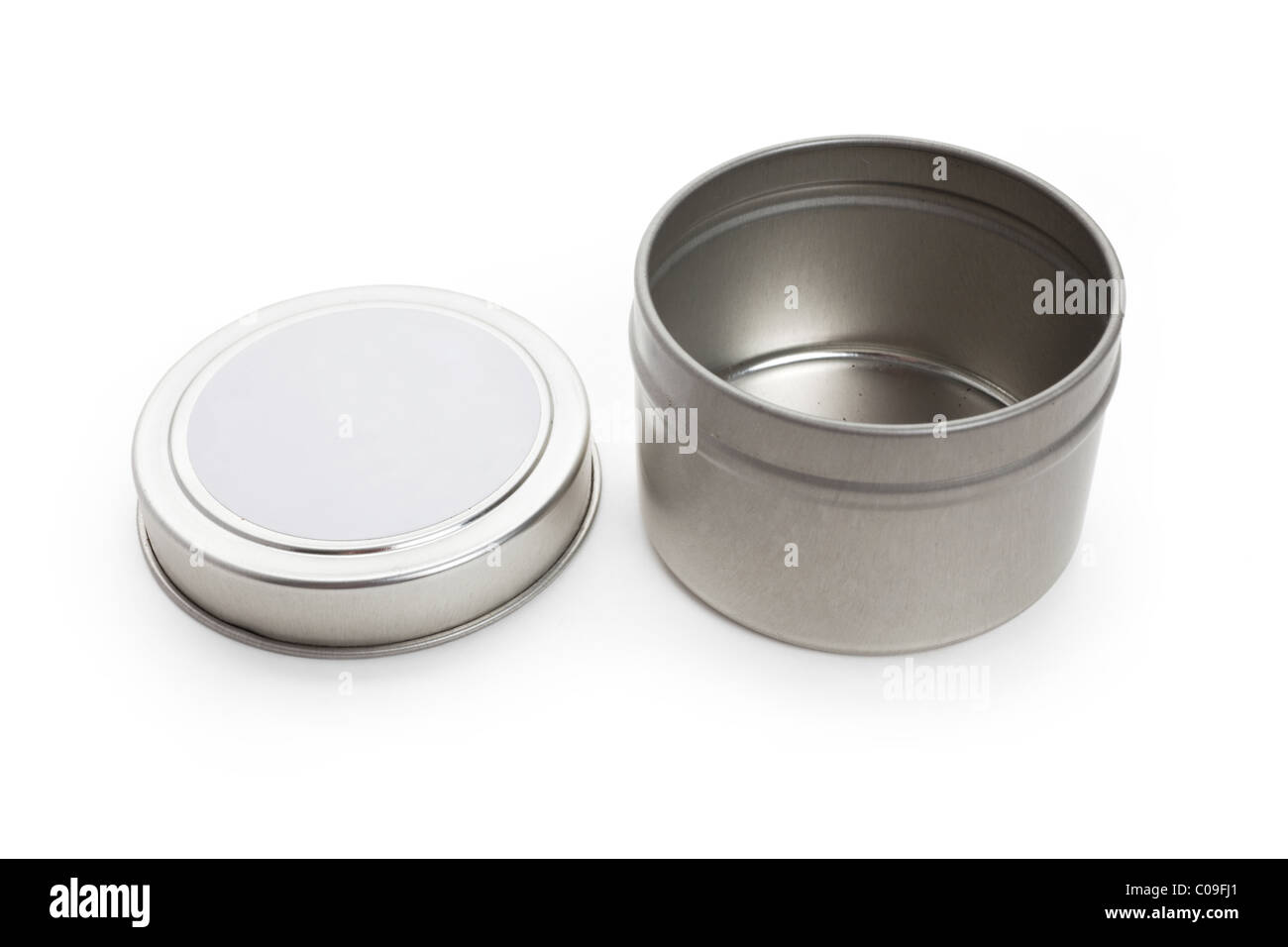 Round Container with white background Stock Photo - Alamy