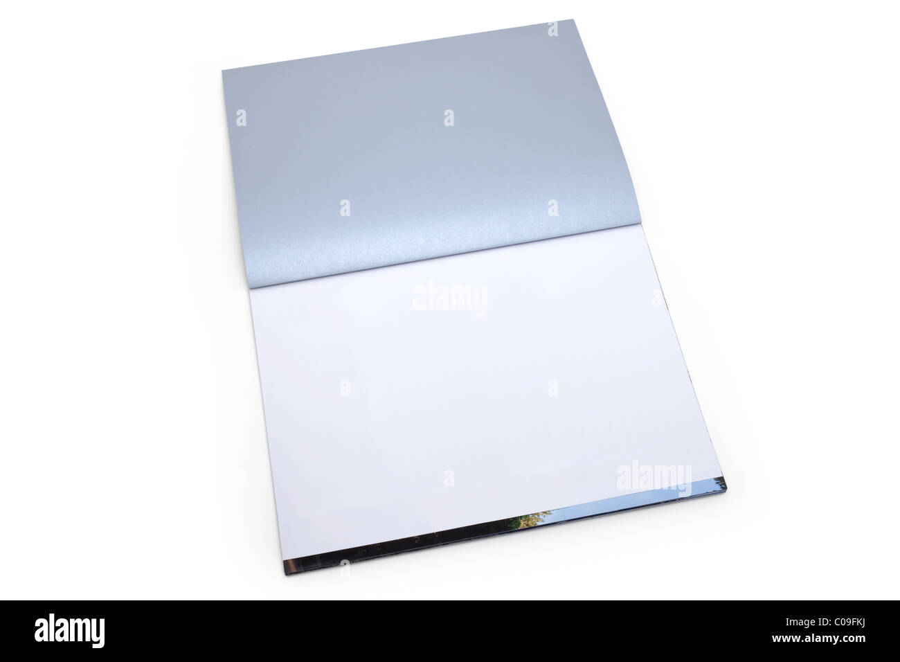 Silver Cover file folder with white background Stock Photo