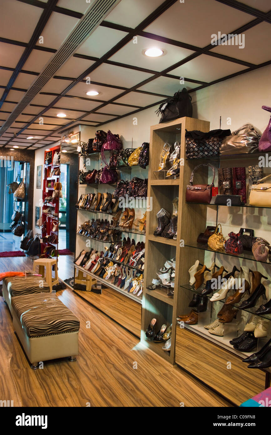 Sandals on display at a shoe store New Delhi India Stock Photo Alamy