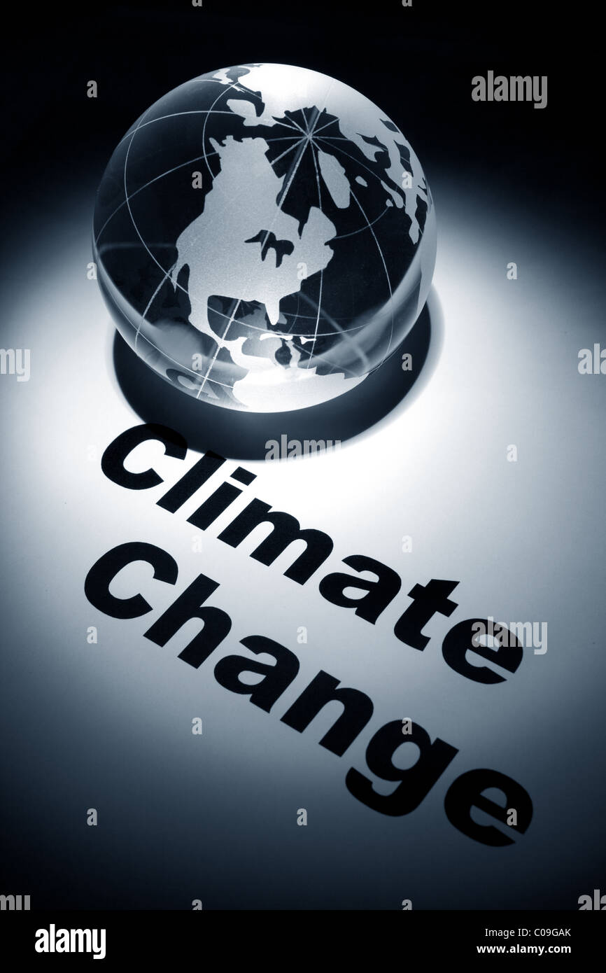 globe, concept of Global Climate Change Stock Photo