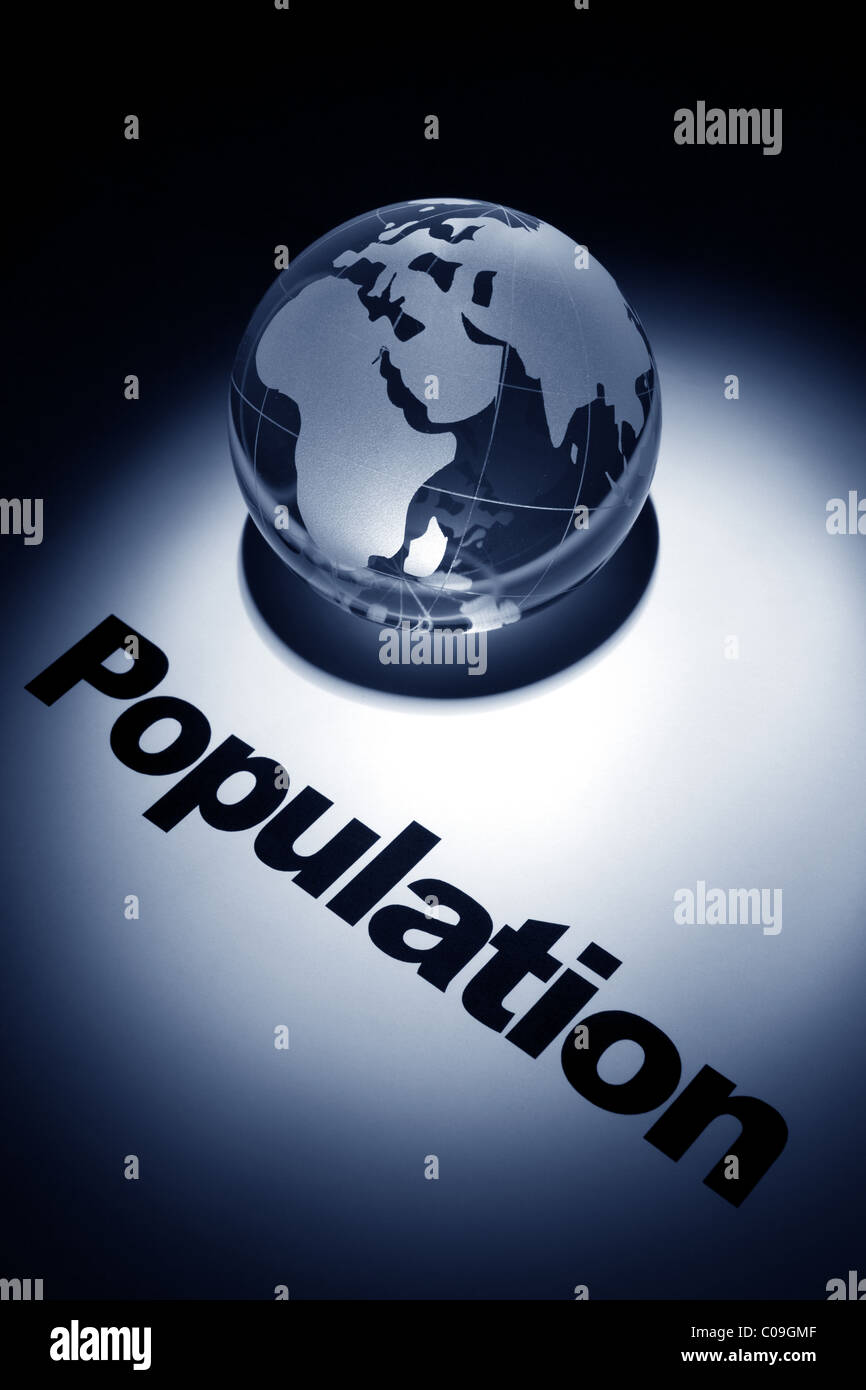 globe, concept of Global population growth Stock Photo