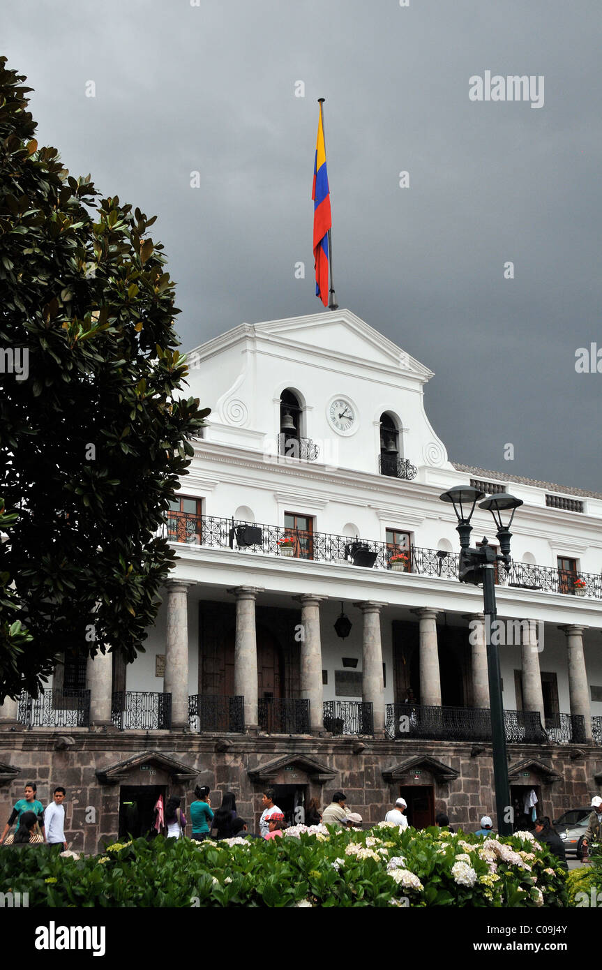 government palace old city Quito Ecuador Stock Photo Alamy