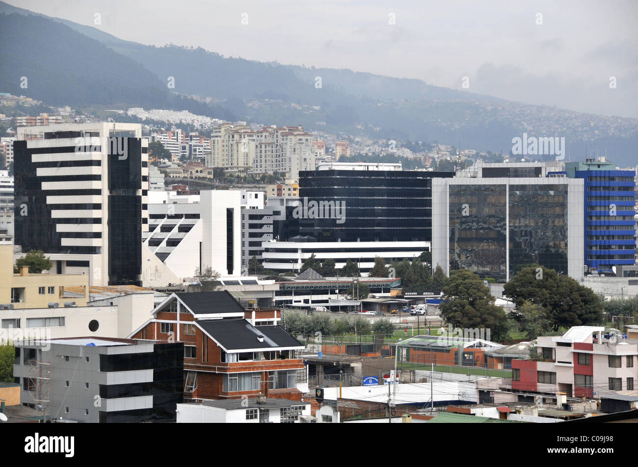 Ecuador quito financial district hires stock photography and images