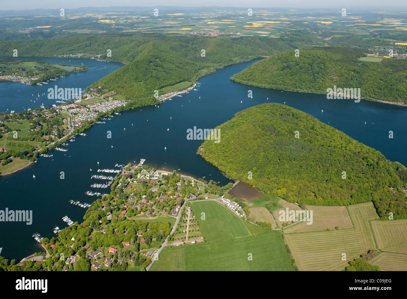 Scheid Peninsula, Edersee lake, Rehbach, Kellerwald National Park, North  Hesse, Germany, Europe Stock Photo - Alamy