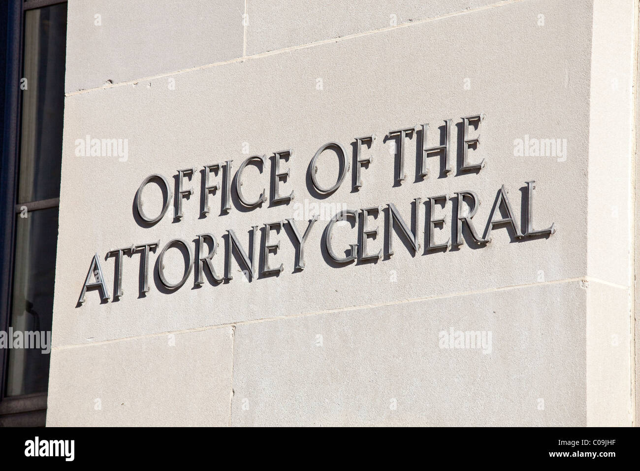 Office of the Attorney General at the DOJ Building, Washington DC Stock Photo