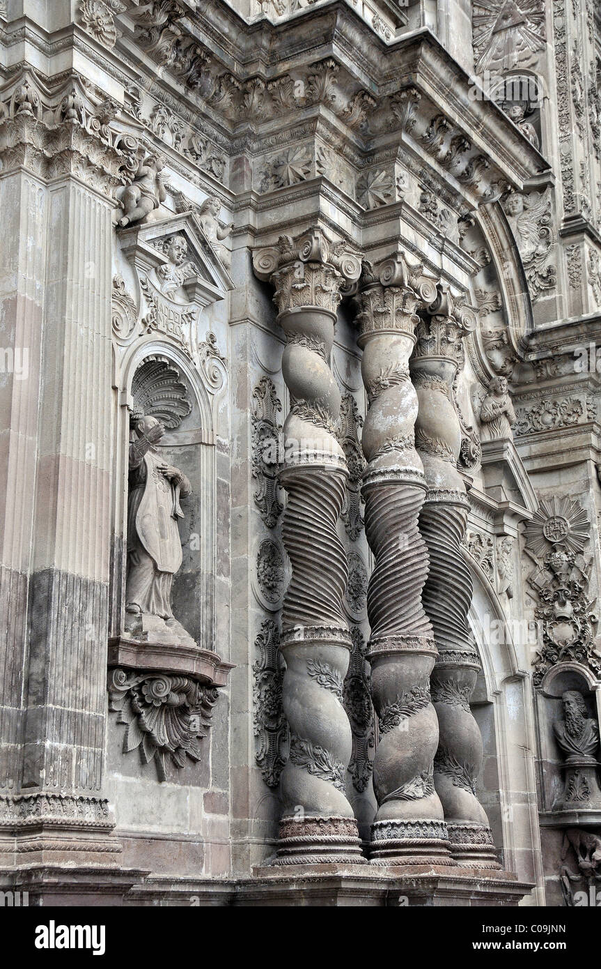 La Compania de Jesus church details Quito Ecuador Stock Photo