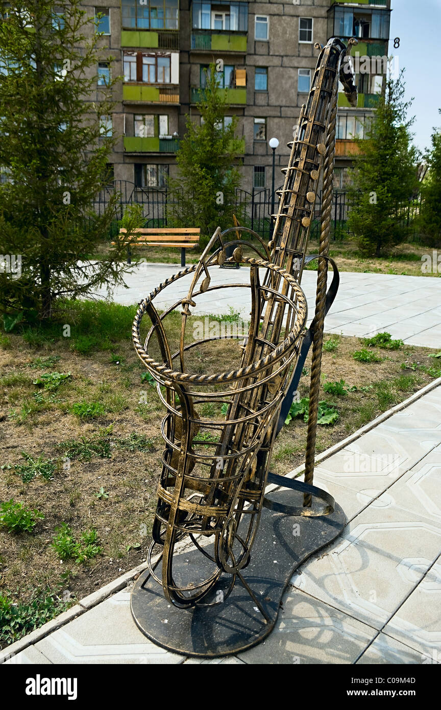 Musical statues a instruments from bronze in street of Chelyabinsk, Russia Stock Photo Alamy
