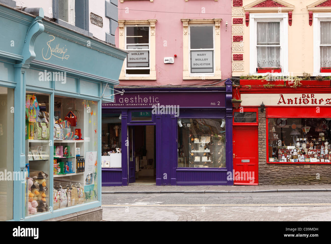 Shops in downtown Kilkenny, County Kilkenny, Ireland, British Isles