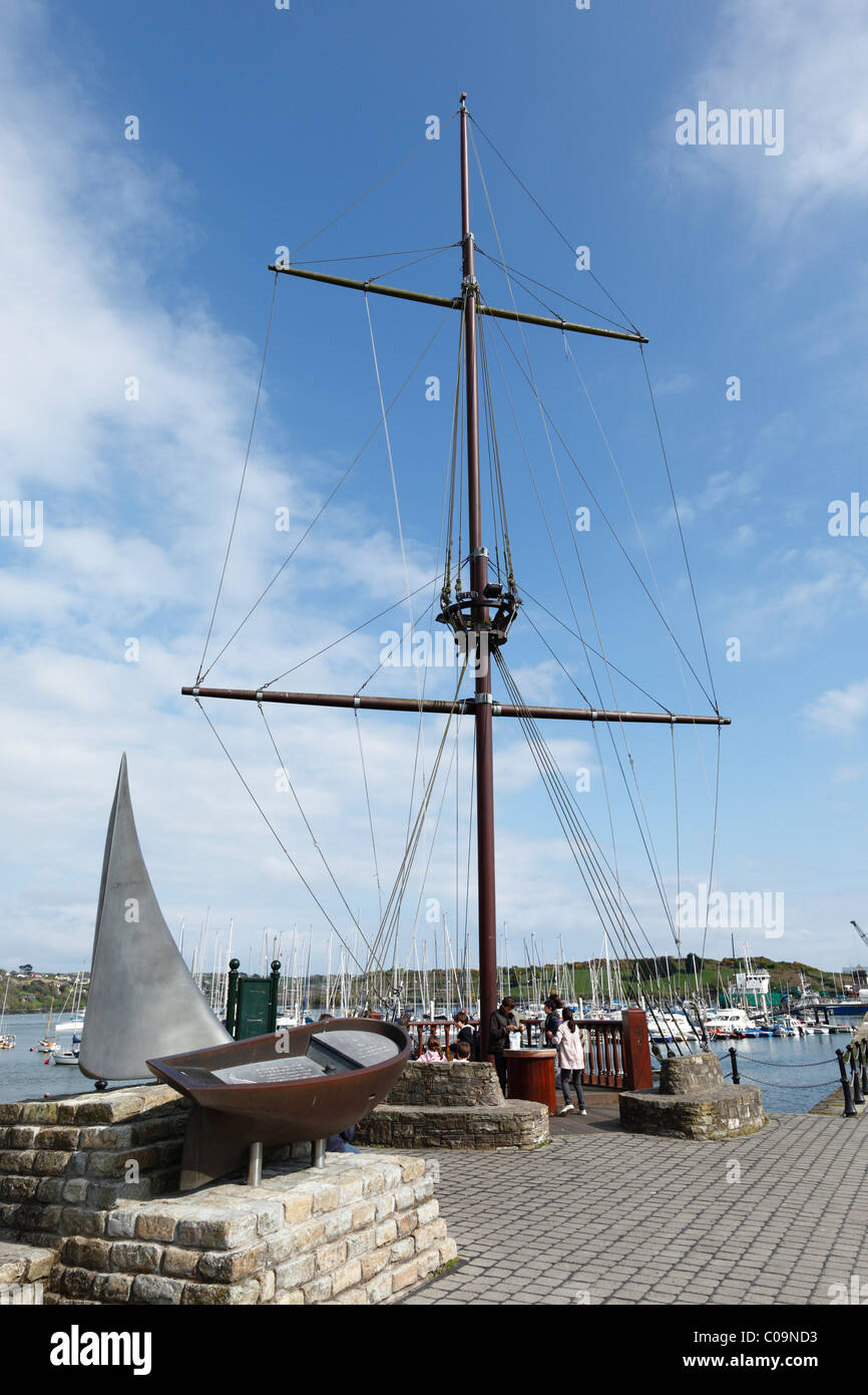 Mast on the pier, Kinsale, County Cork, Republic of Ireland, British Isles, Europe Stock Photo