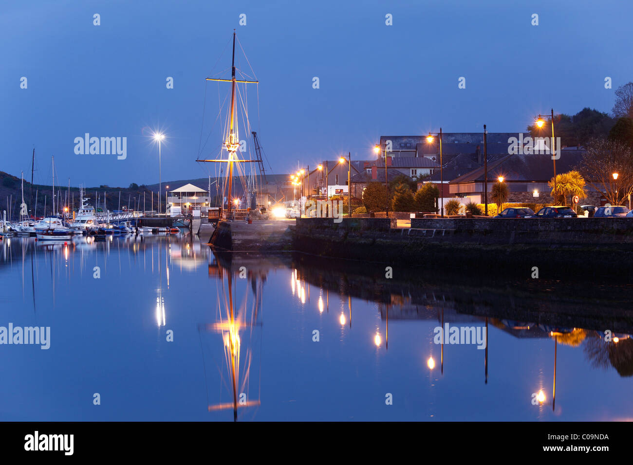 Evening at the port, Kinsale, County Cork, Republic of Ireland, British Isles, Europe Stock Photo
