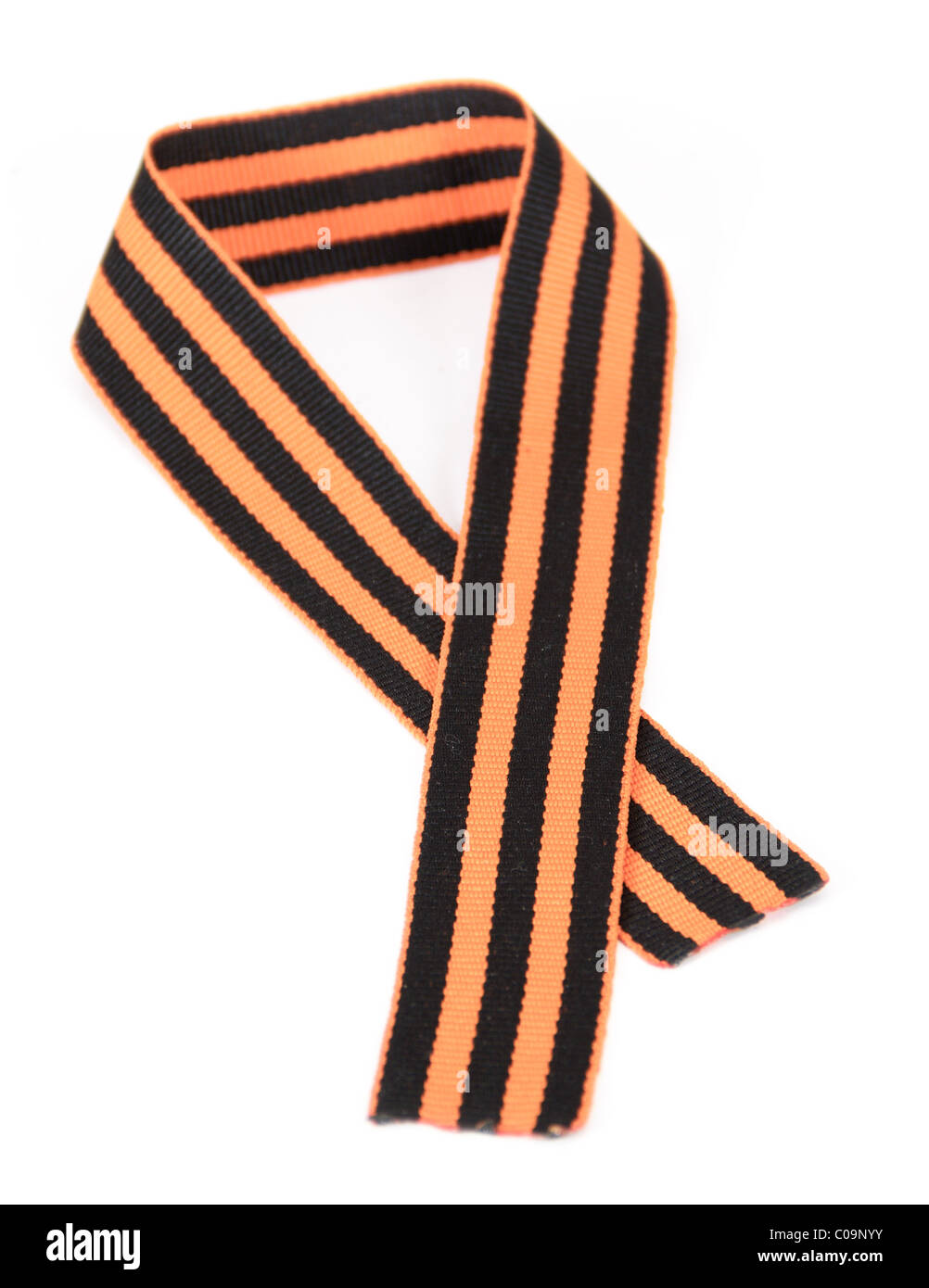 The image of a striped tape, isolated, on a white background Stock ...