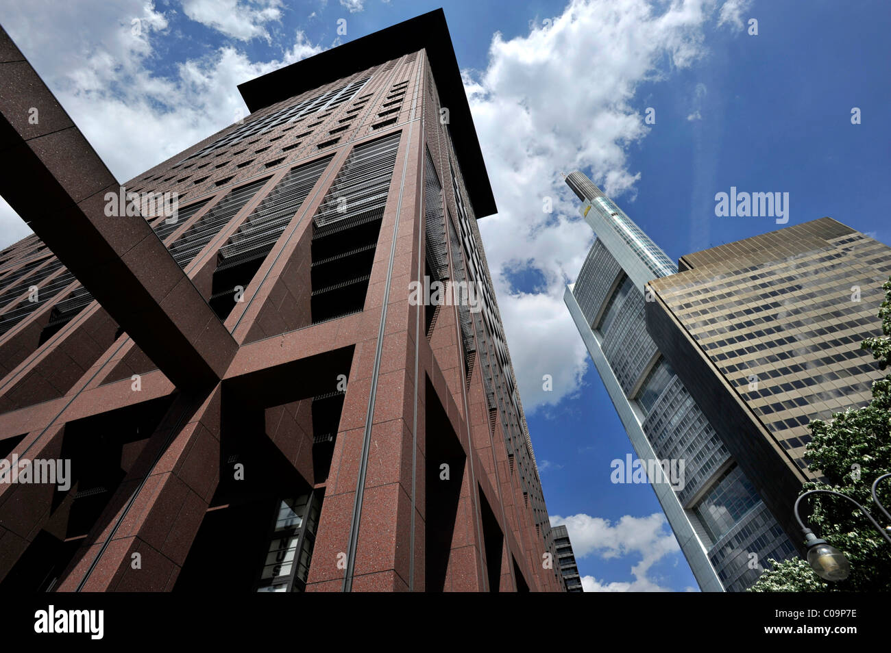 Japan Center, Commerzbank headquarters, Financial District, Frankfurt am Main, Hesse, Germany, Europe Stock Photo
