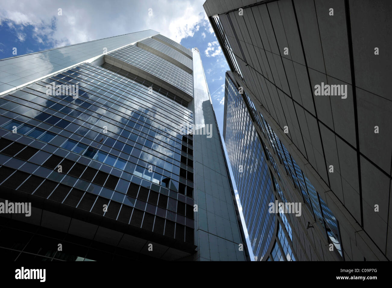 Commerzbank headquarters, Financial District, Frankfurt am Main, Hesse, Germany, Europe Stock Photo