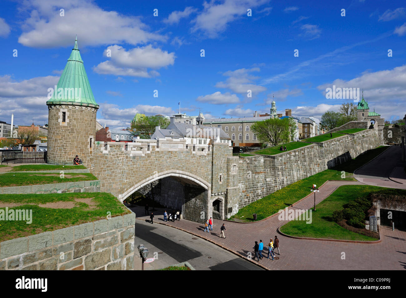 The walls surrounding the historic town centre of Quebec City, Quebec