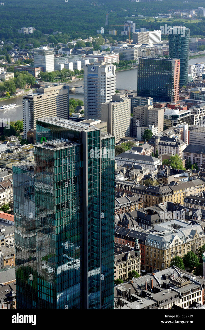 Dresdner Bank skyscraper called Gallileo, Westhafen Tower, Financial District, Frankfurt am Main, Hesse, Germany, Europe Stock Photo