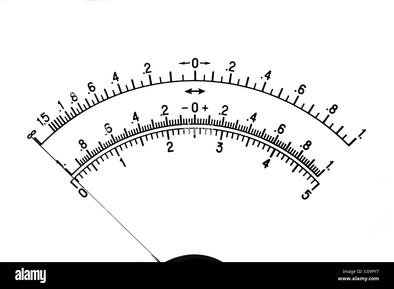 The image of a scale of the measuring device, isolated, on a white background Stock Photo