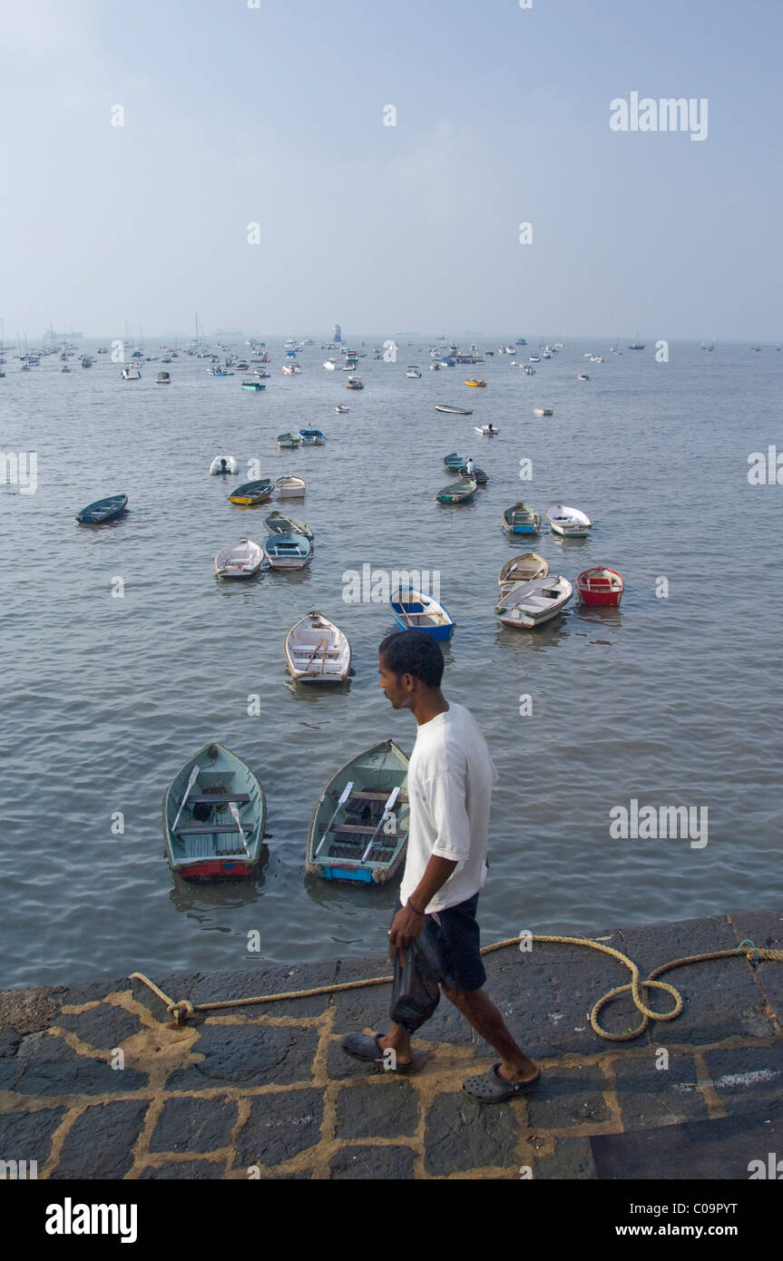 India, state of Maharashtra, Mumbai (aka Bombay). Local fishing boats