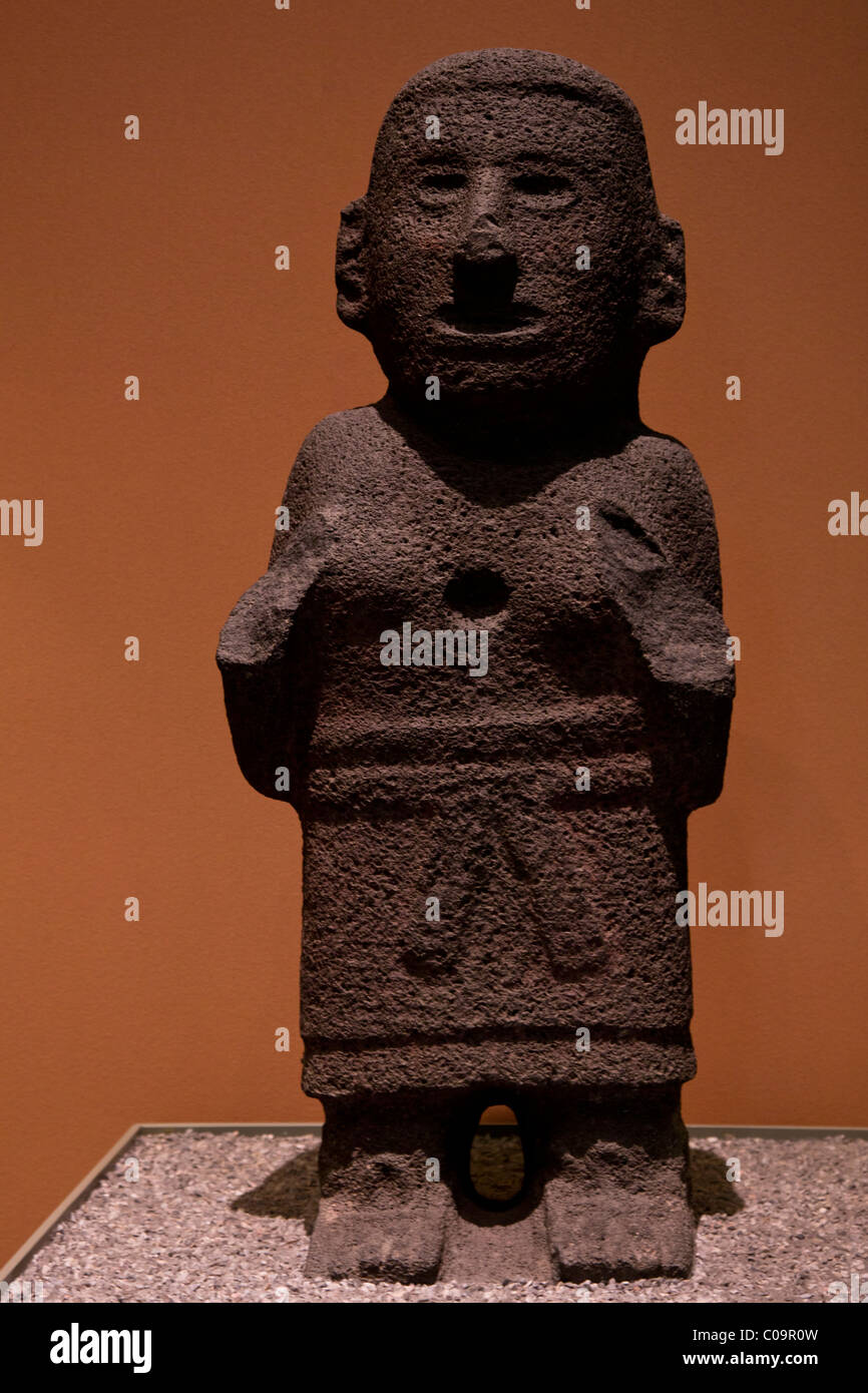 Statue of Aztec fertility goddess found in Tlatelolco, now in the National Museum of Anthropology in Mexico City. Stock Photo