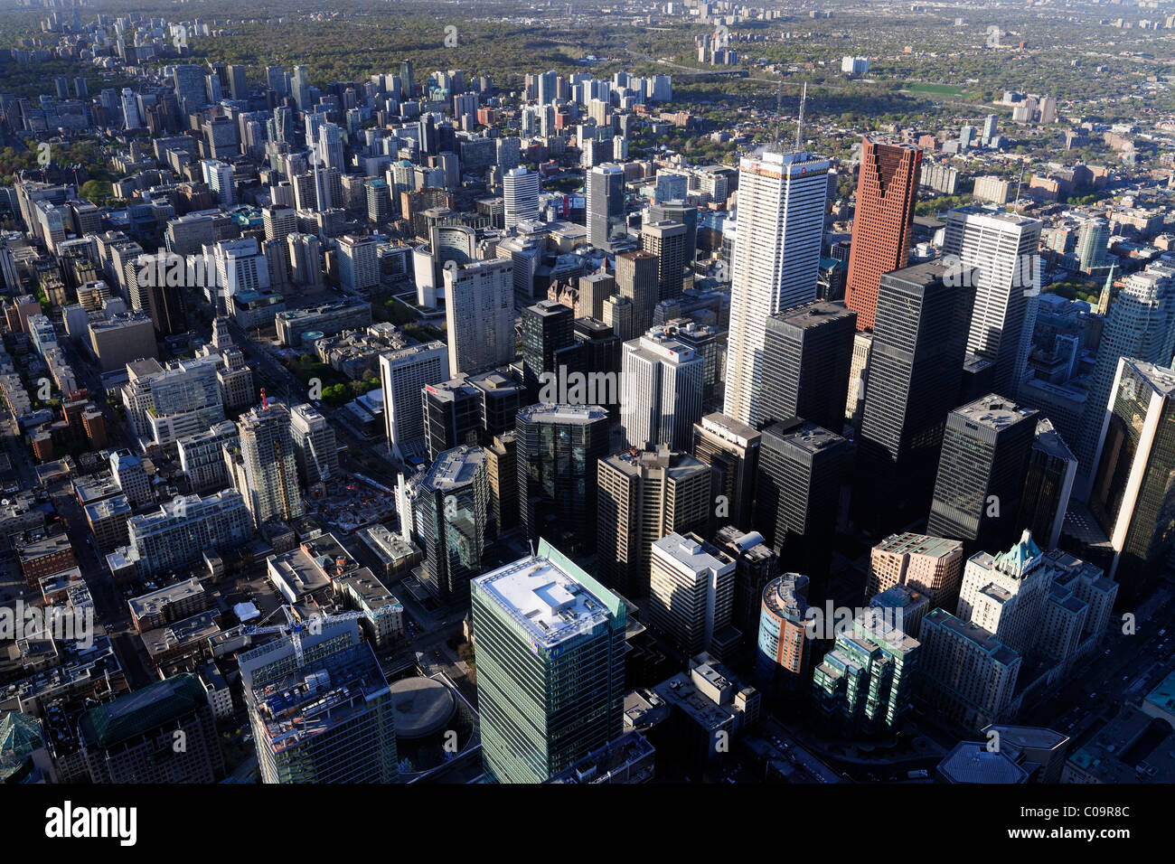 City view from the top of the CN-Tower, Toronto, Ontario, Canada Stock Photo