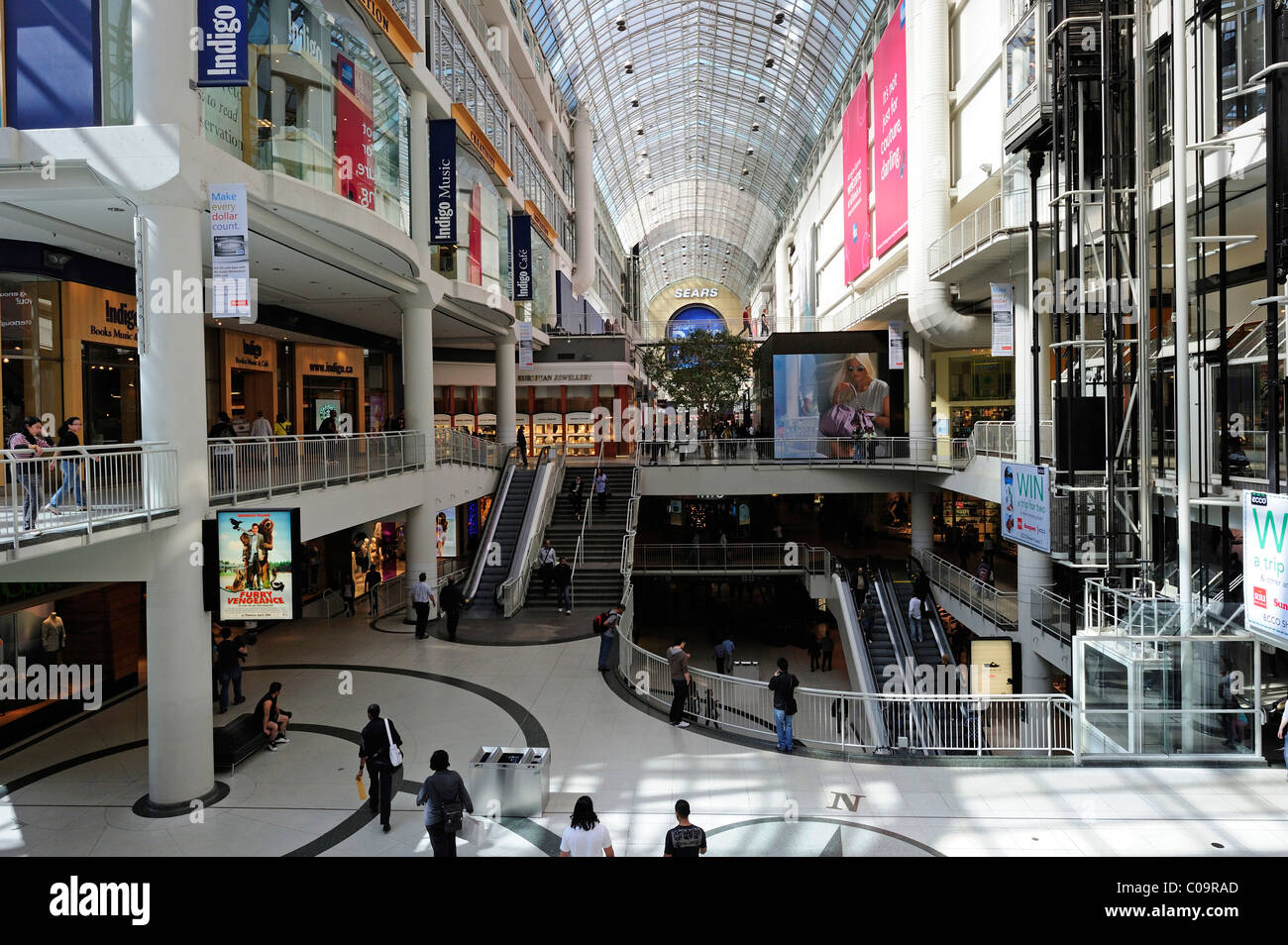 The Eaton Centre, the most famous shopping district of Toronto, Ontario, Canada Stock Photo