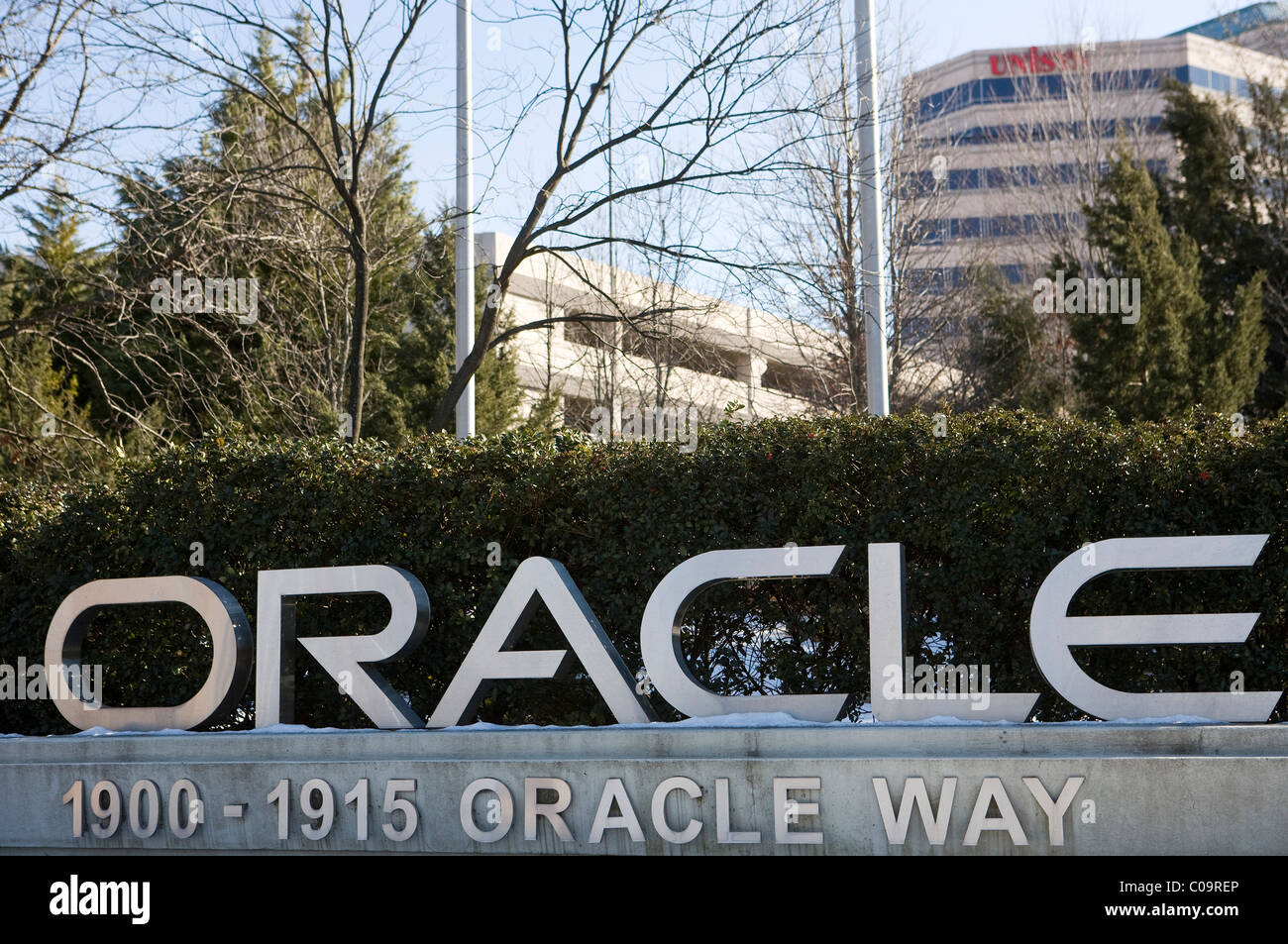 A Oracle office building complex.  Stock Photo