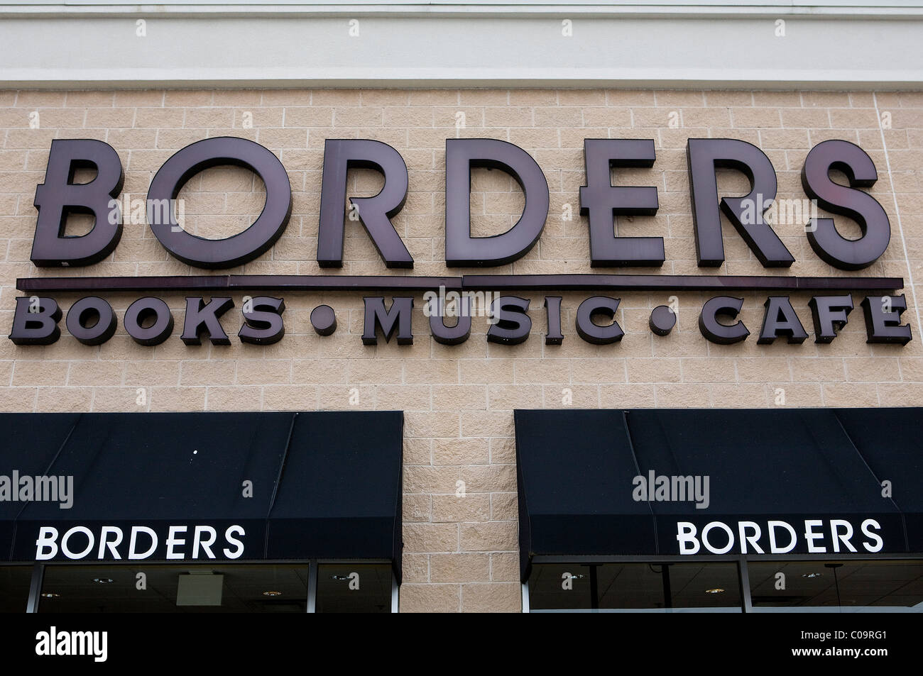 A Borders bookstore.  Stock Photo