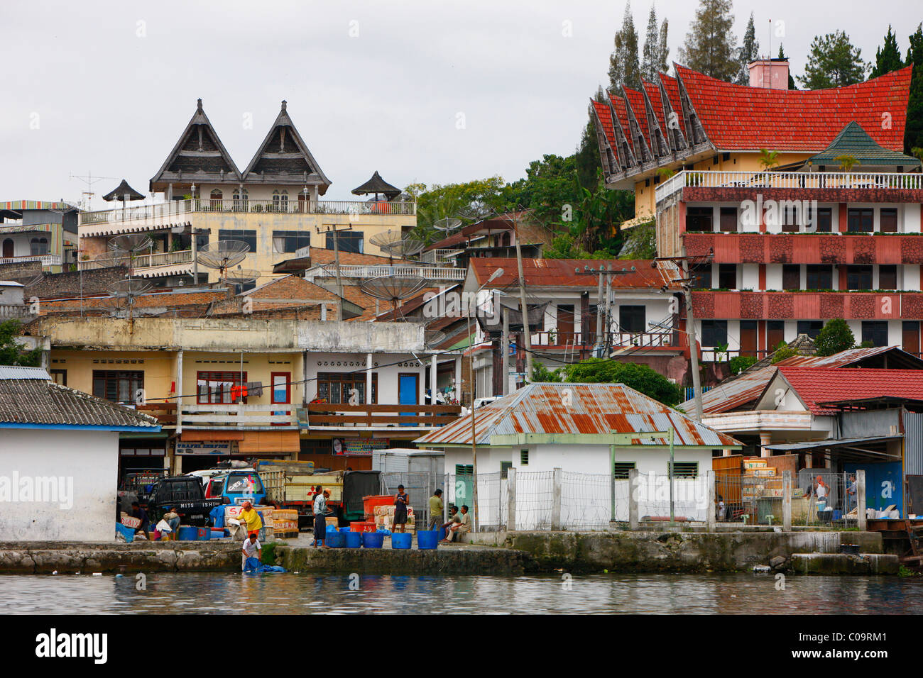 Tuk Tuk, Samosir island, Lake Toba, Batak region, Sumatra, Indonesia, Asia Stock Photo