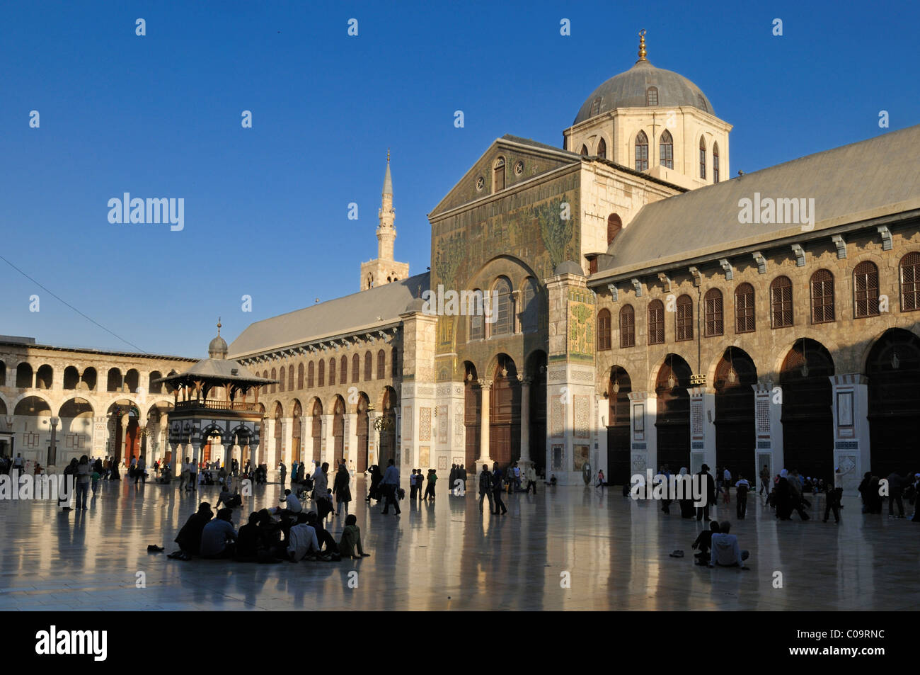 Courtyard of the Umayyad Mosque at Damascus, Unesco World Heritage Site ...