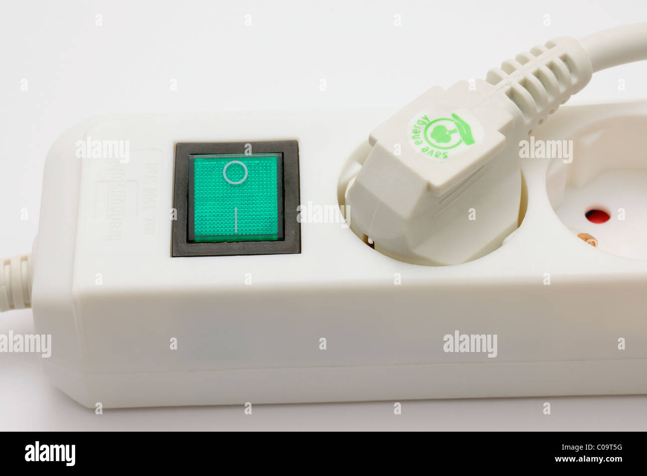 Socket outlet with plug, safe energy Stock Photo Alamy