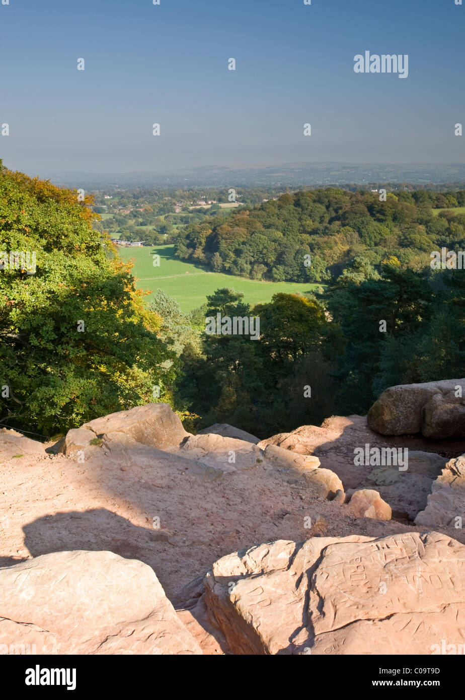 View from Stormy Point on Alderley Edge, Alderley Edge, Cheshire, England, UK Stock Photo