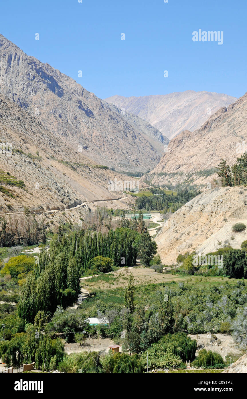 Landscape, vineyards, farming, fertile valley, desert mountains, Monte