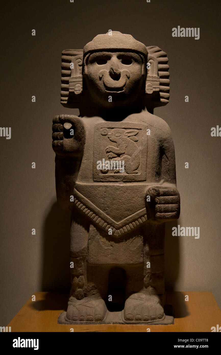Statue of Olmec fertility god, Dos Conejo or Rabbit 2, associated with the moon goddess, National Museum of Anthropology, Mexico Stock Photo