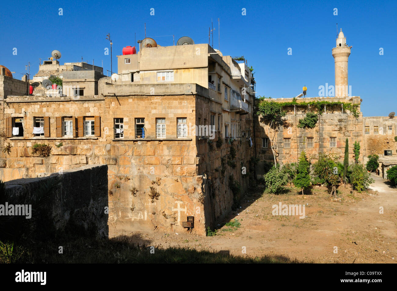 Historic town of the Crusader city of Tartus, Tartous, built on the antique citadel, Syria, Middle East, West Asia Stock Photo