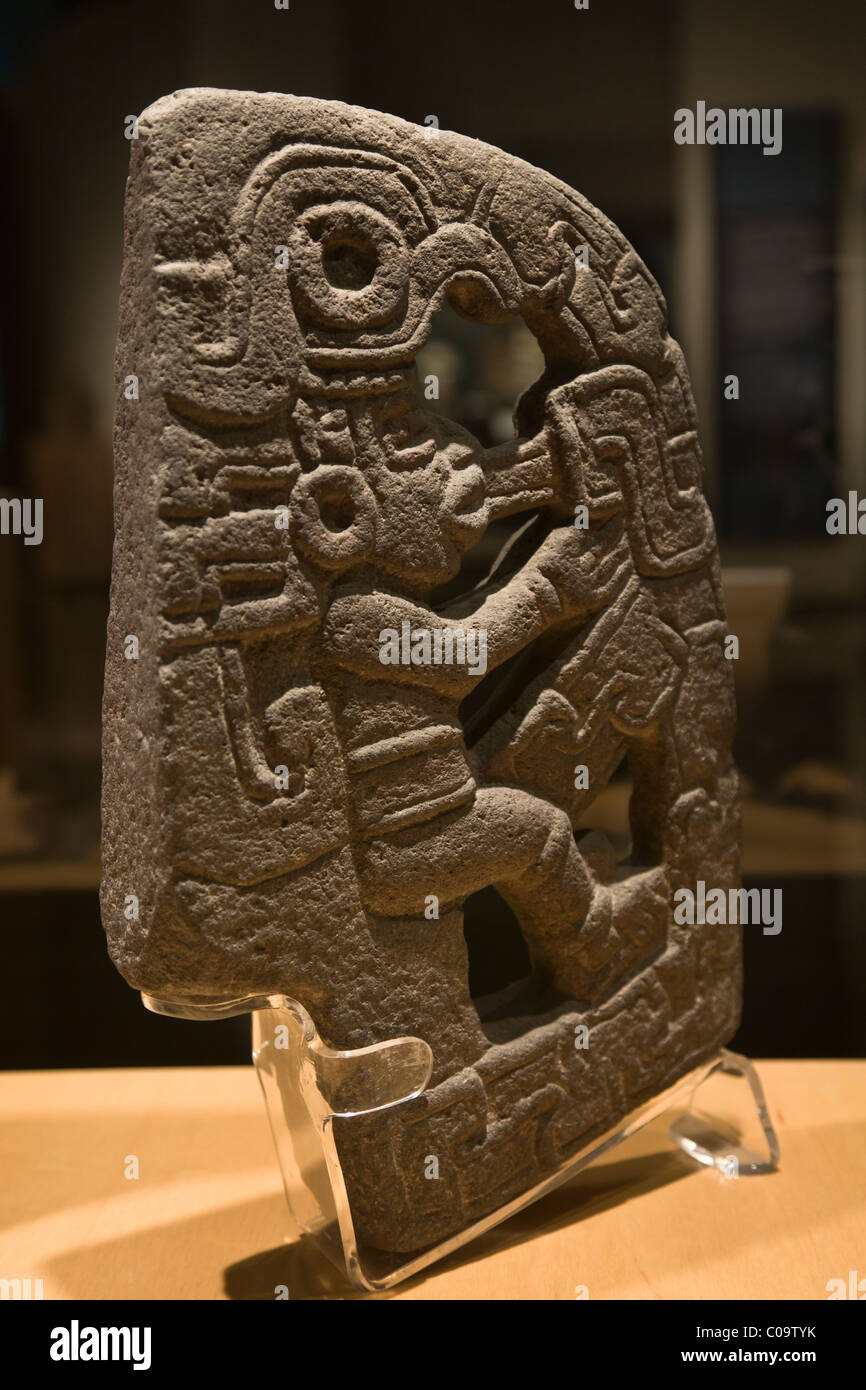 Mesoamerican ballgame ceremonial Palma from the Totonac culture in Veracruz, Mexico. Stock Photo