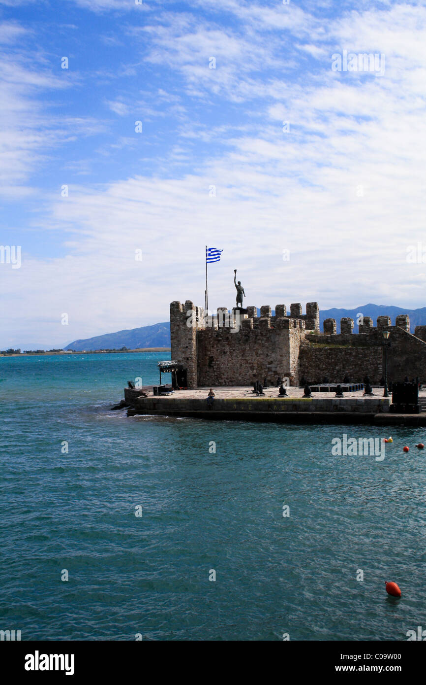 Venetian fortifications at the port of Nafpaktos, Aetolia-Acarnania, West Greece Stock Photo