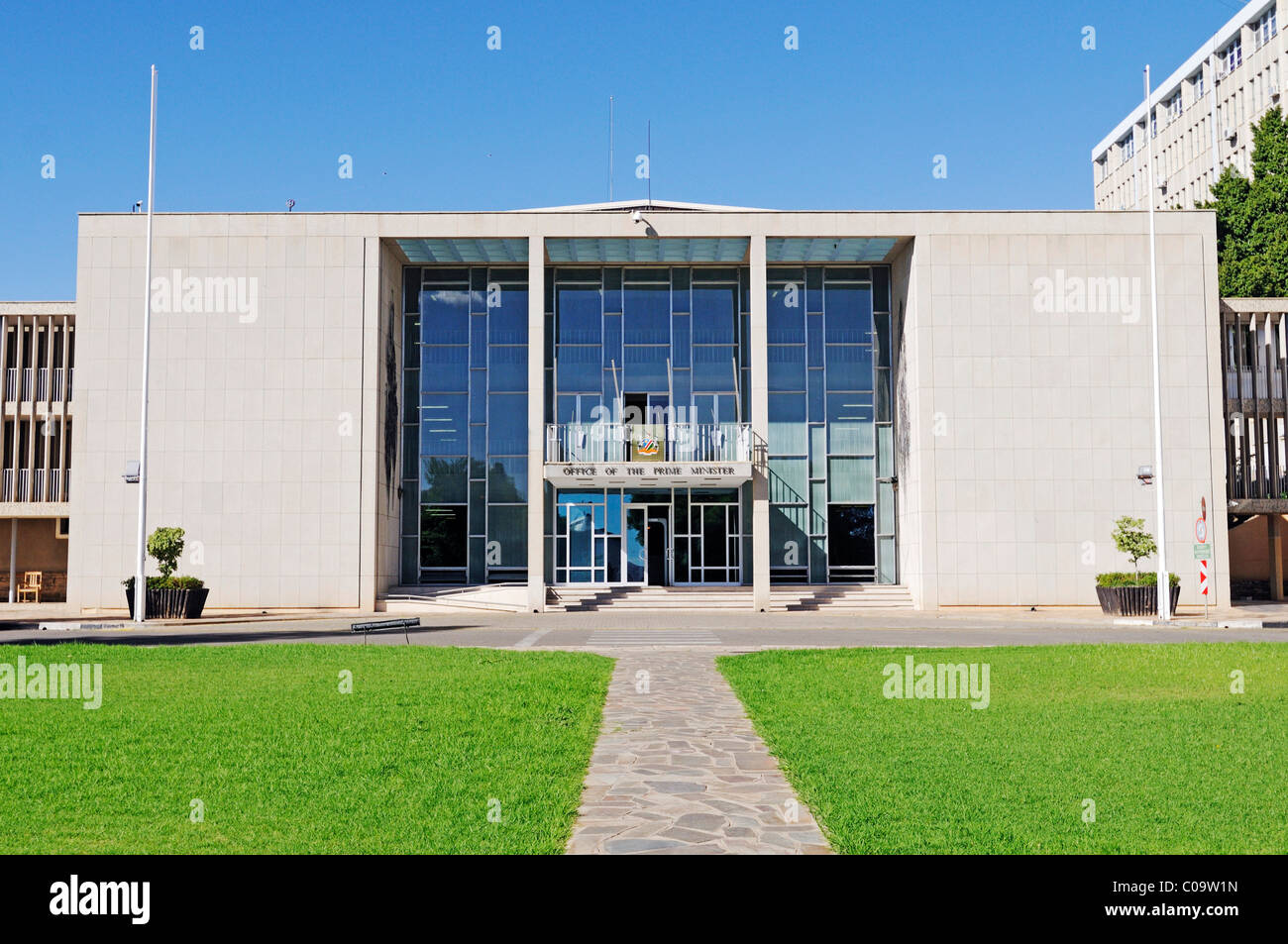 Official residence of the Prime Minister of the Namibian government, historic center of the capital Windhoek, Namibia, Africa Stock Photo