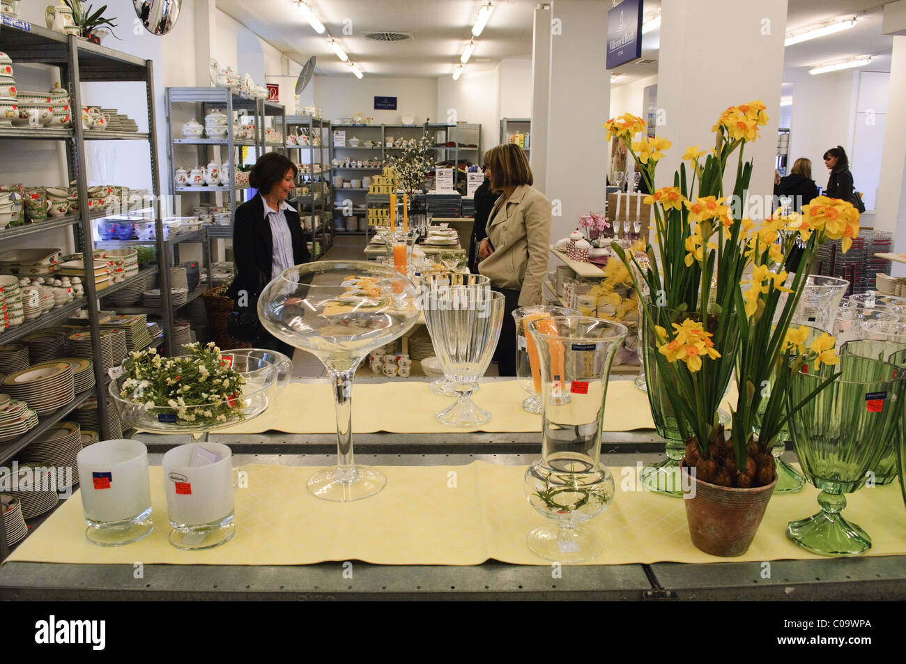 Villeroy & Boch china shop factory outlet, Wadgasen, Germany Stock Photo