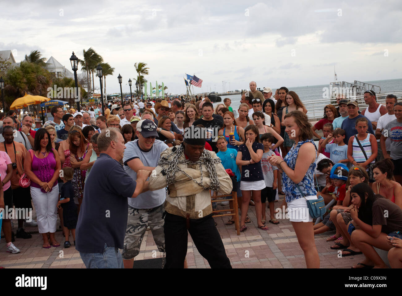Street performer Mallory Square Stock Photo Alamy