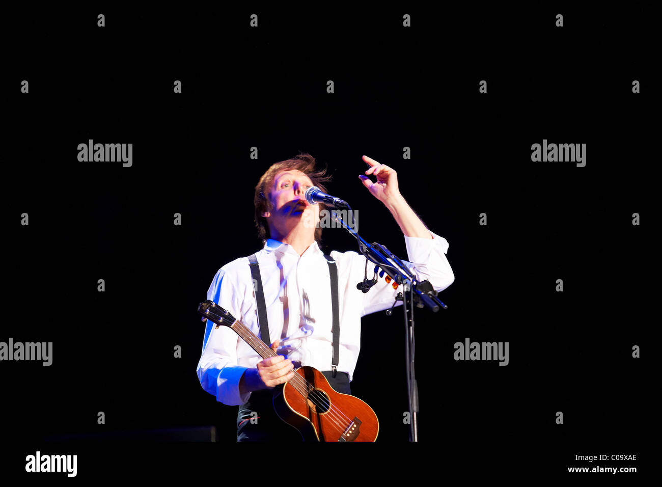Paul Mc Cartney, playing at River Plate Stadium in Buenos Aires, Argentina at the 'Up and Coming tour 2010' Stock Photo
