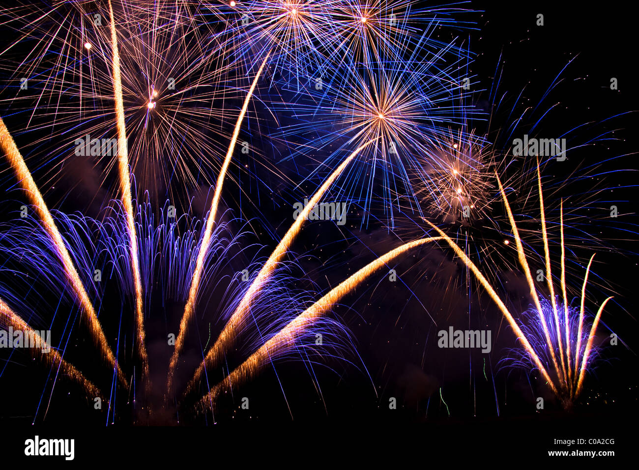Fireworks of the competition 'Fiocchi di Luce'. Stock Photo