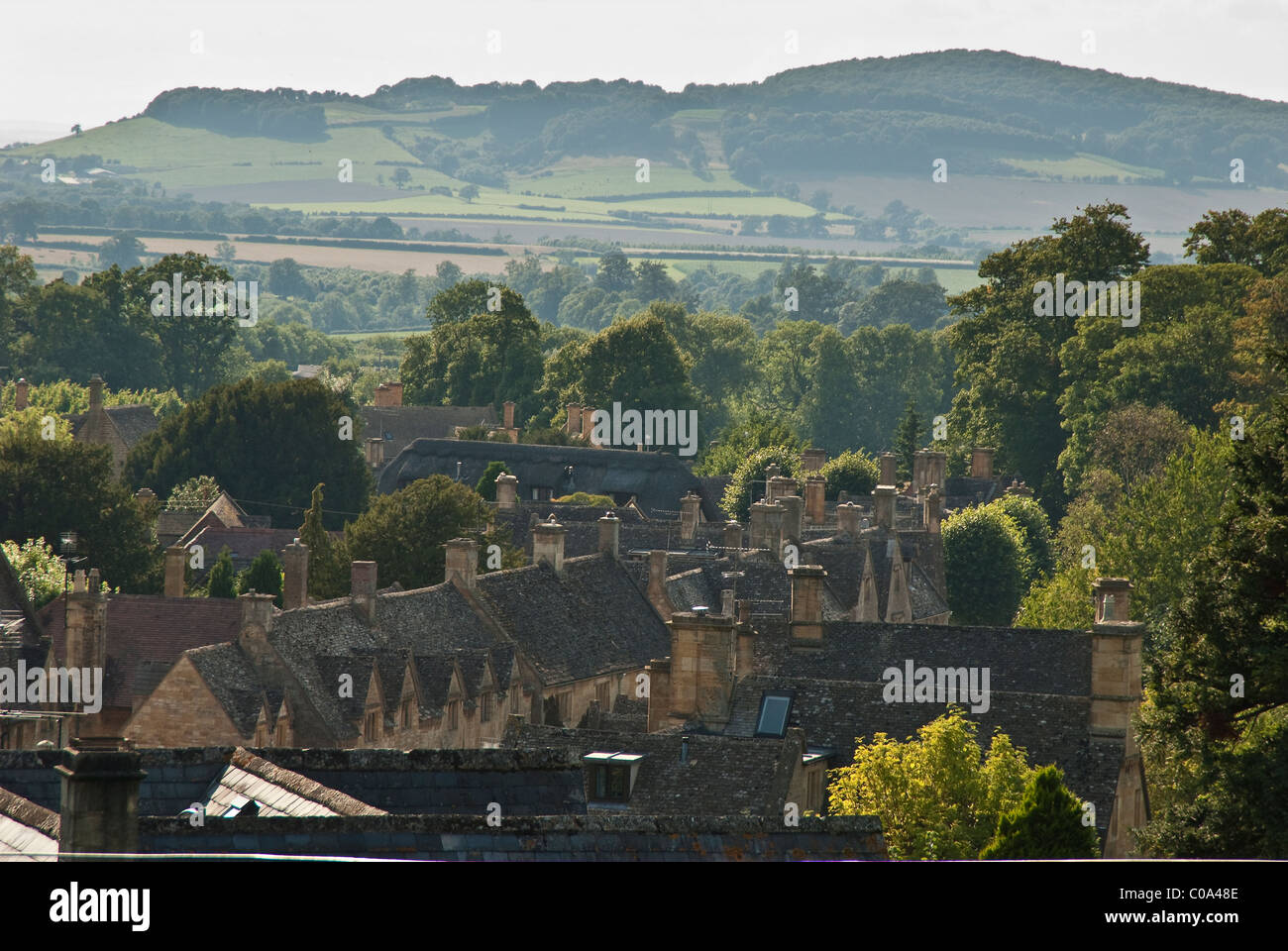 Views across Stanton village, Gloucestershire, Cotswolds, England Stock Photo Alamy