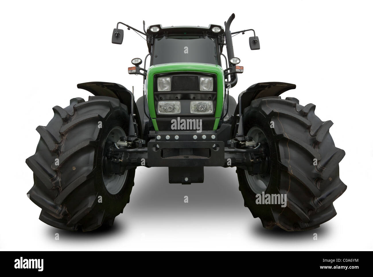New Tractor isolated on white background Stock Photo - Alamy
