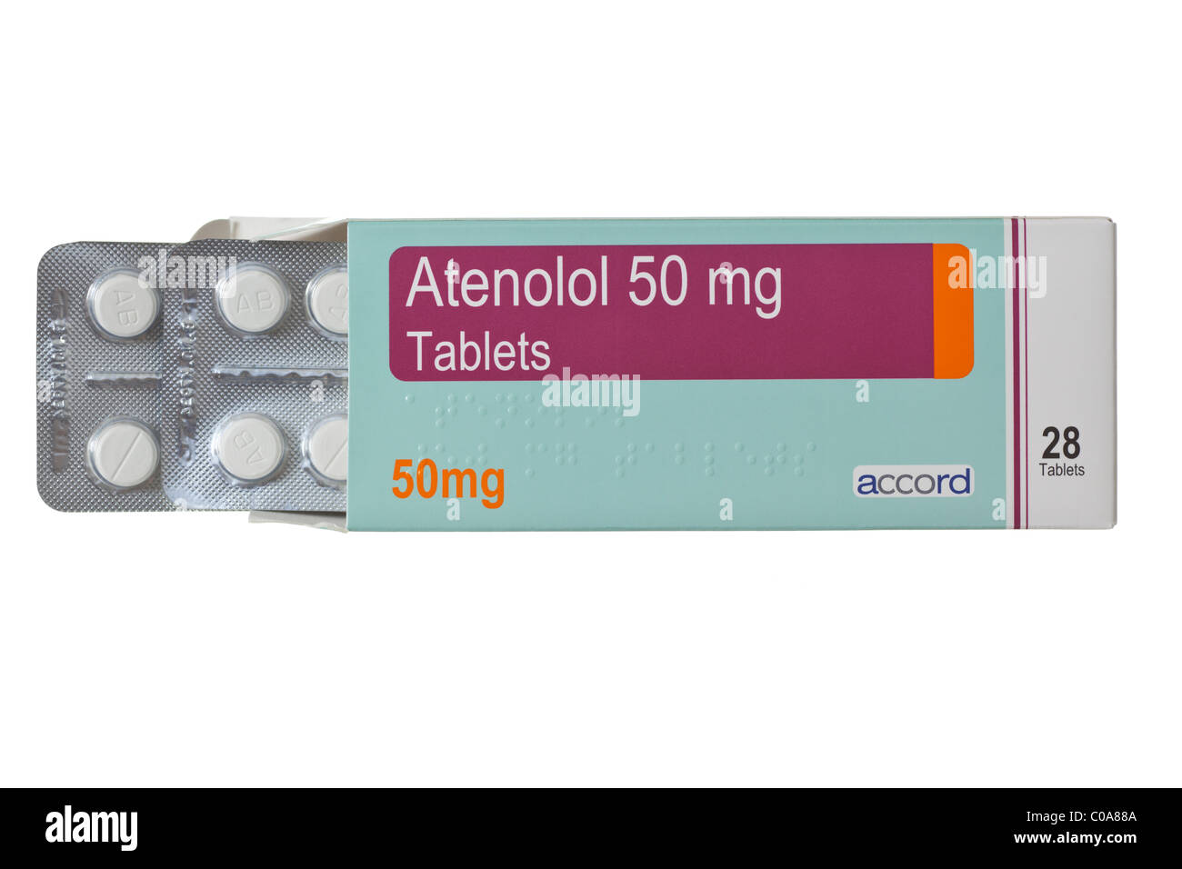 Atenolol tablets Stock Photo
