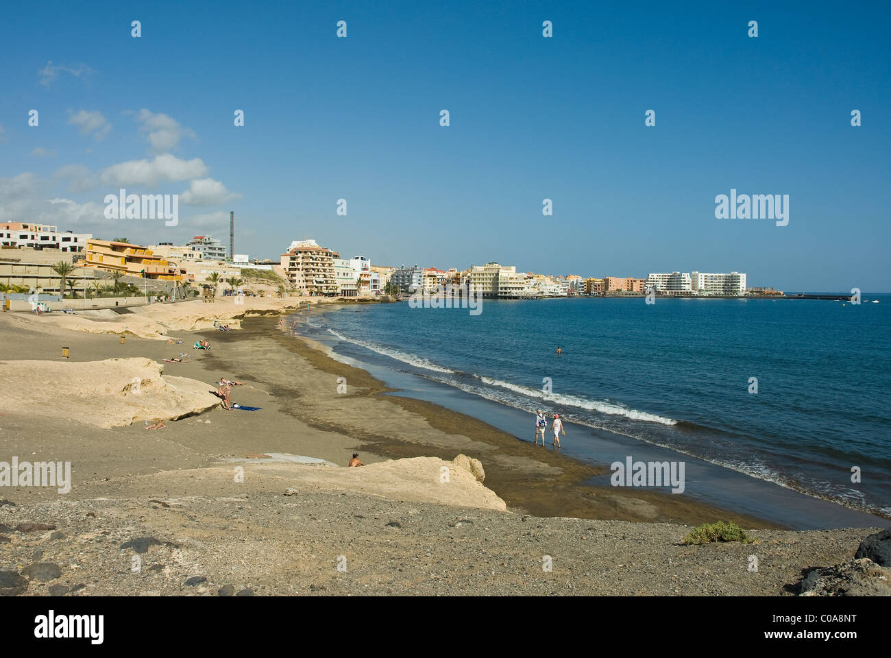 The beach at El Medano. Stock Photo