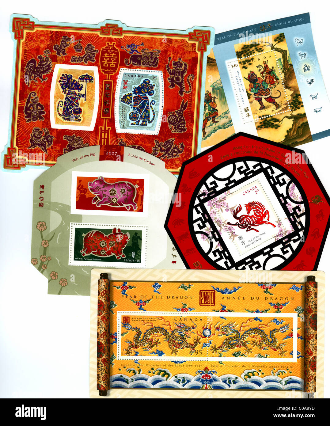 canadian chinese new year stamps