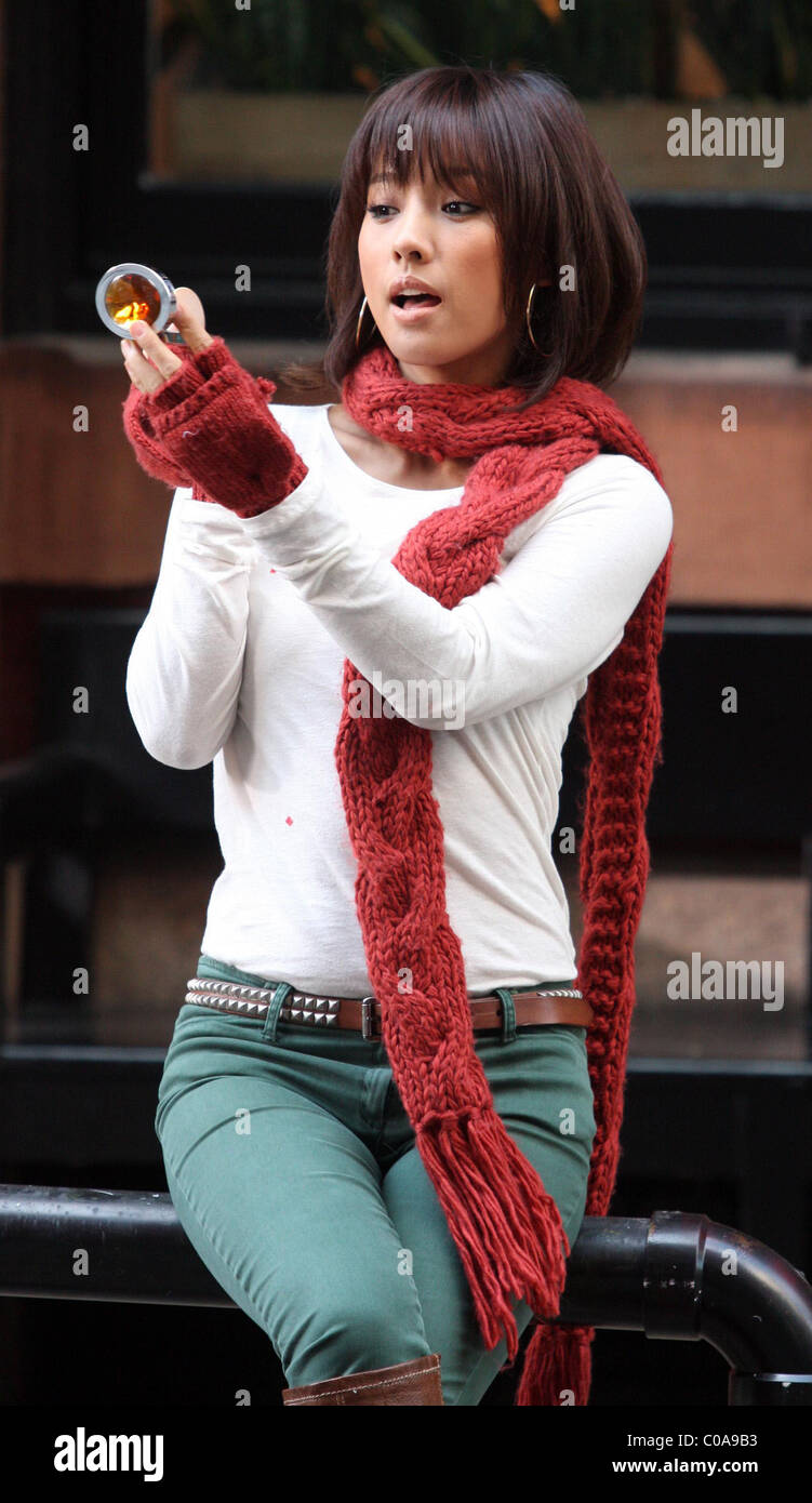 Hyori Lee the Korean Pop Star filming a commercial New York City, USA ...