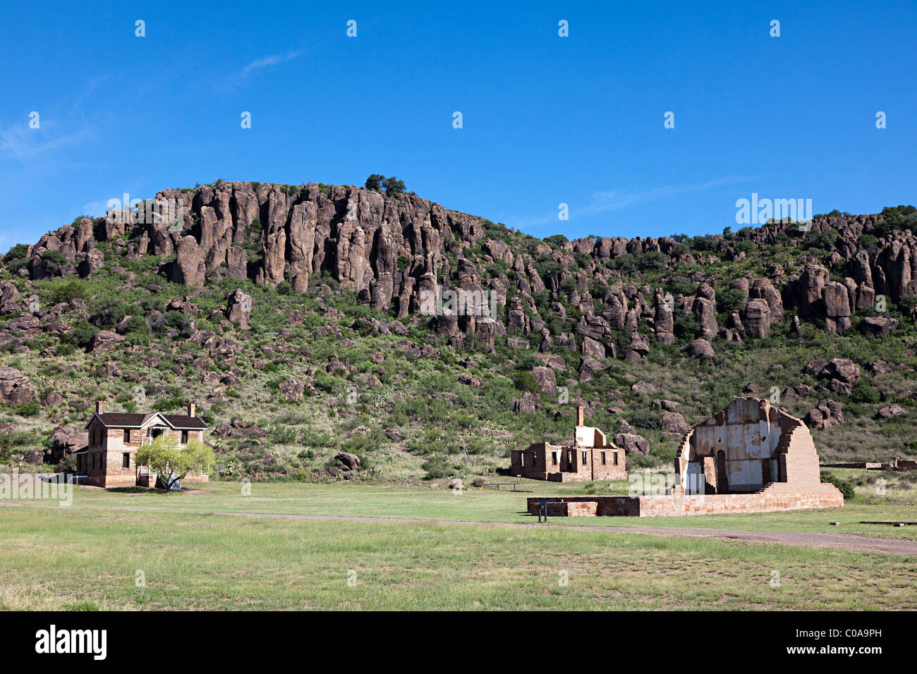 Buildings at Fort Davis National Historic Site Texas USA Stock Photo